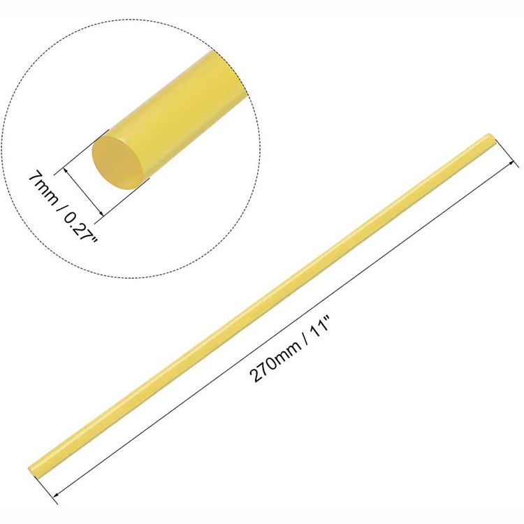 Hot Glue Gun Sticks 11-inch x 0.27-inch for Glue Guns Transparent Yellow Crystal Clear EVA Hot Melt Glue Stick