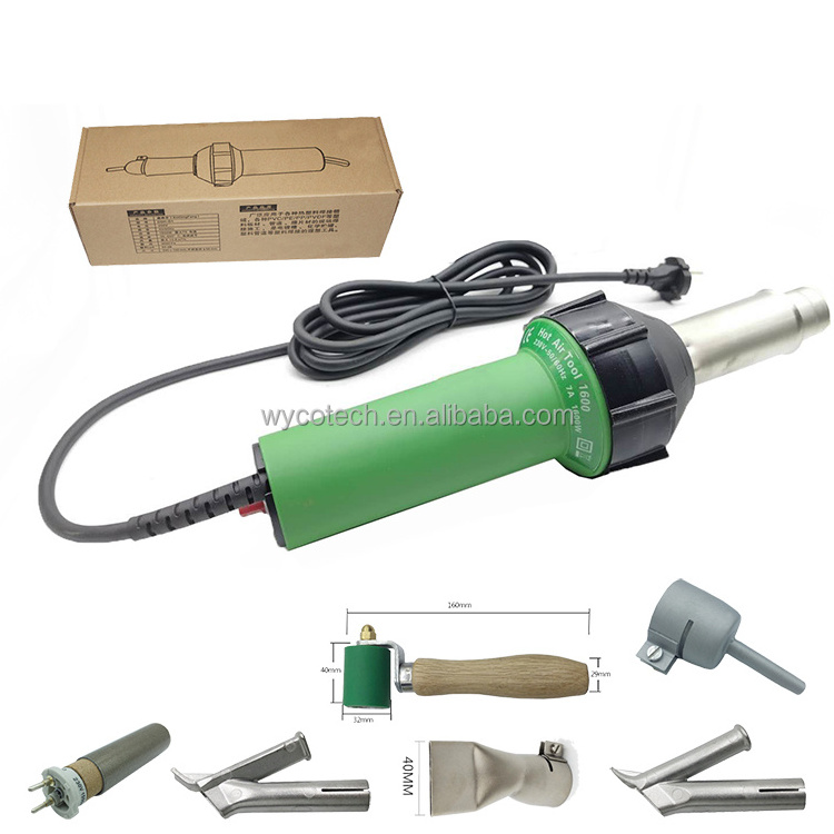 1600W Plastic Welding Hot Air Gun with 2Pcs Speed Welding Nozzle and Extra HE Rod Welding