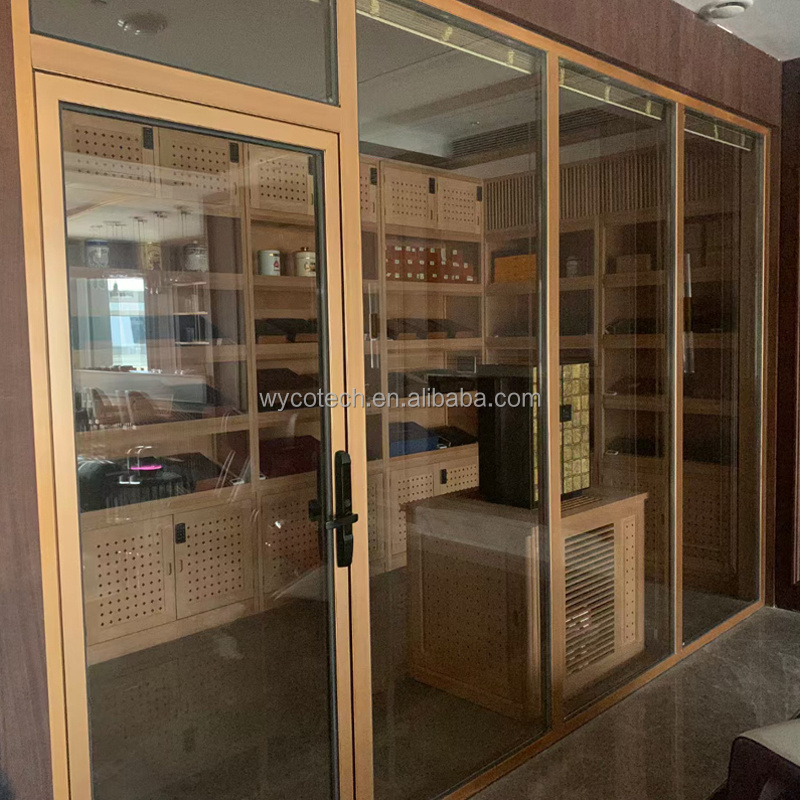 Customized Cigar Room with Spain Cedar Wood Drawer and Shelf with Fan Cooling System Cigar Humidor Wine Cooler Electric