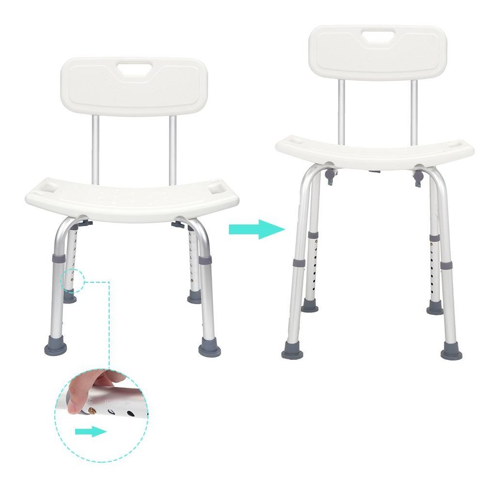 Bath stool shower Chair for Inside Shower Nonslip  Stool with Padded Seat Holes for Tub and Bathroom for Elderly Senior