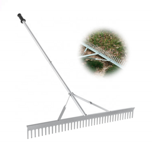 Landscape Rake 36'' Rake Head with 67'' Rake Handle Aluminum Yard Rake Tool for Loosening Soil, Weeding Lake, Garden Rake