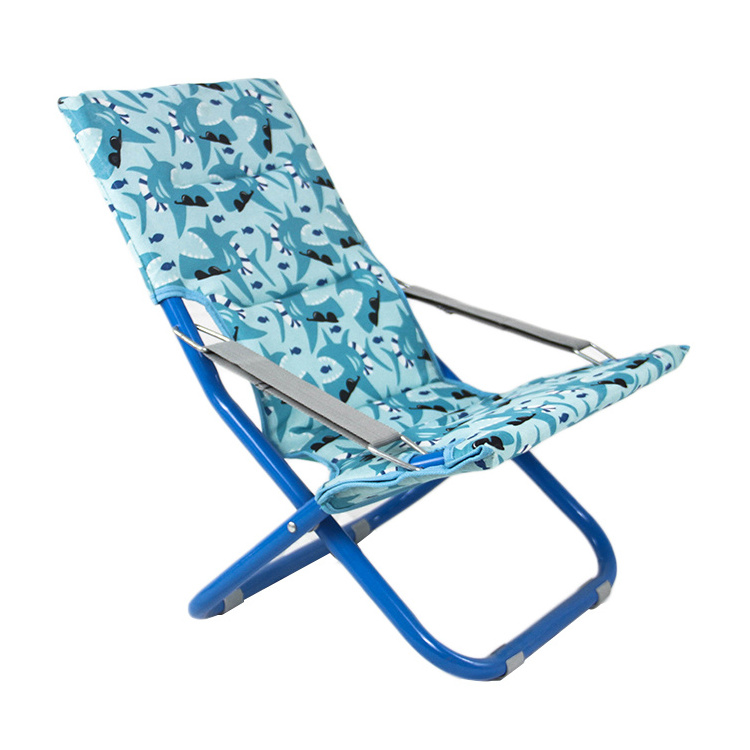 Comfortable easy taken steel adjustable folding camping kids beach chair