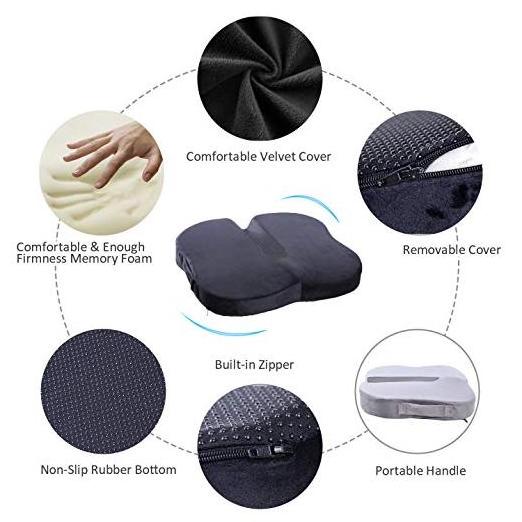 Cooling GEL Hemorrhoid Massage Cushion Seat in Home Office Outside Memory Foam Gel Seat Cushion