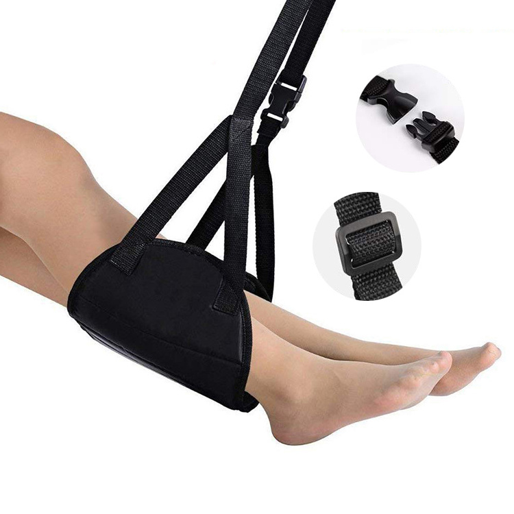 Ergonomic Foot Rest, travel Footrest Airplane Leg Rest Flight Foot Hammock Carry-on Travel Pillow Under Desk Accessories