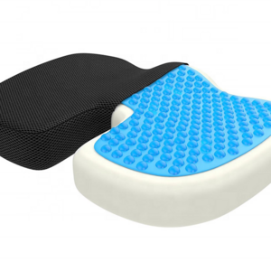 High End Orthopedic Silicone Cooling Massage Memory Foam Seat Cushion, U shaped Hemorrhoid Pillow Blood Circulation Coccyx relax