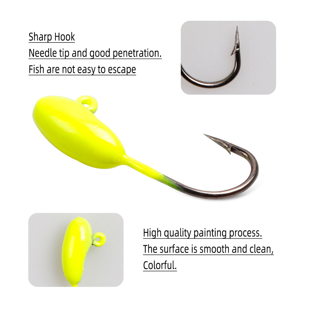 Wholesale Ice Fishing Jig Hook Bass Fishing Bait Hooks for Saltwater & Freshwater Jig Heads  Fishhook Tackle Accessories