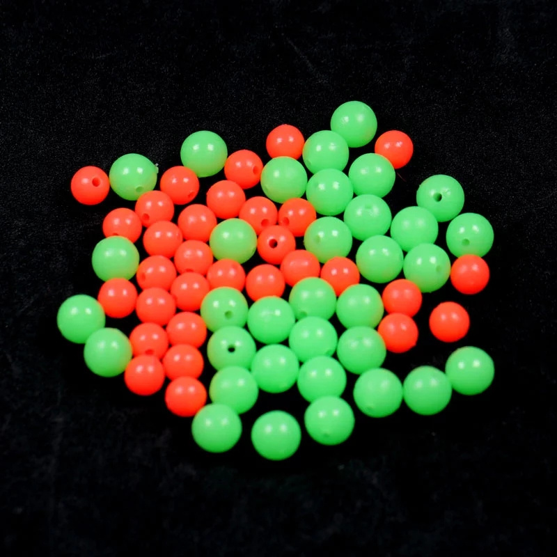 Wholesale Luminous Beads Fishing Space Beans Hard Round Float Balls 3mm-12mm Plastic Light Glowing Round Tackle Lure Accessories