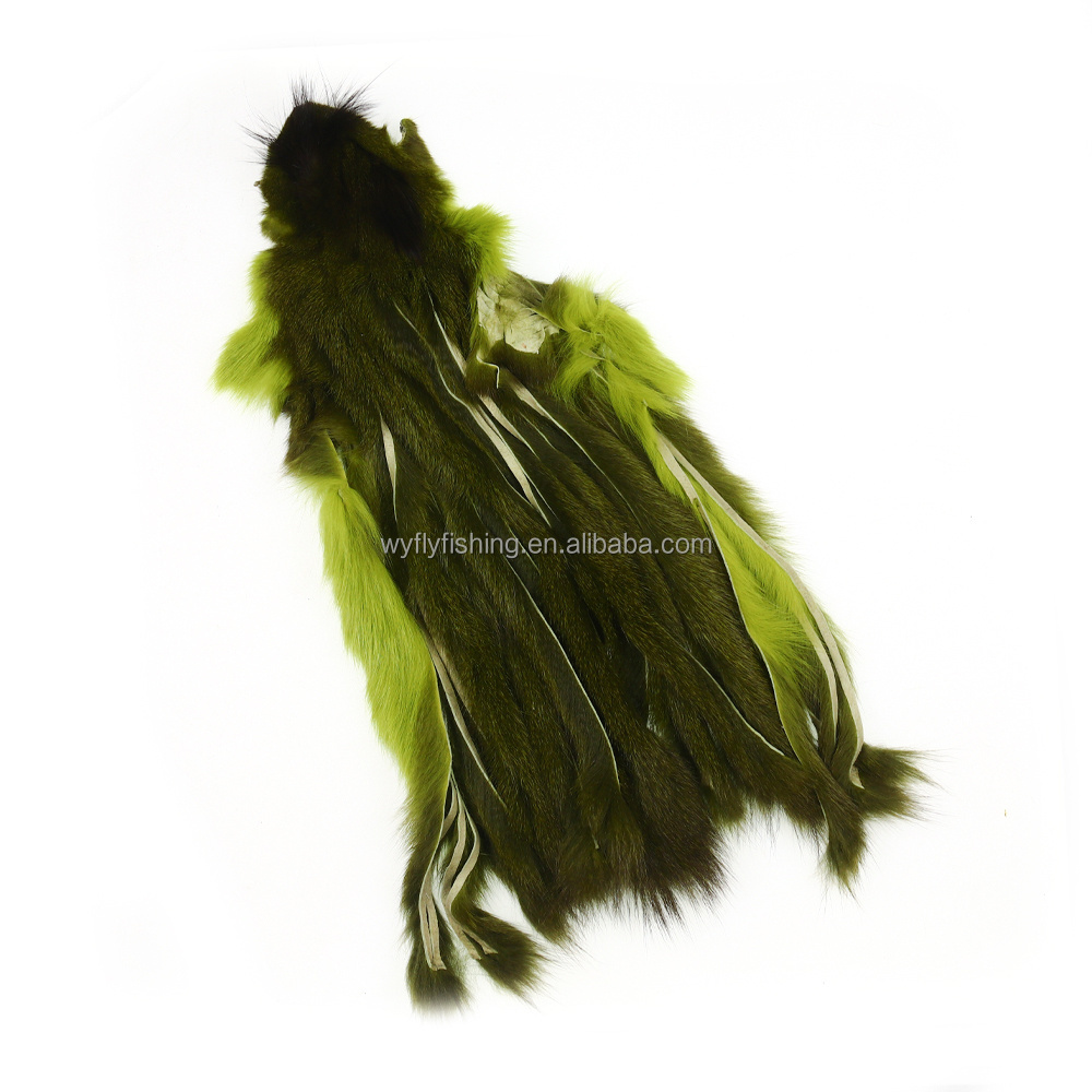 Fly Fishing Squirrel Fur Whole Squirrel Skin Natural Thick Hair Zonker Strip Nymphs Lure Dubbing Fly Tying Materials