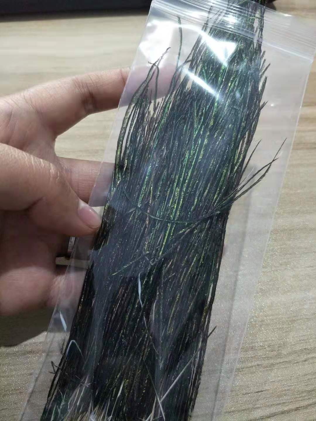 Natural Peacock Herl Feather Wire Fly Tying Material Olive Green Fly Fishing Lure Bait Nymphs Streamers Flies Accessories