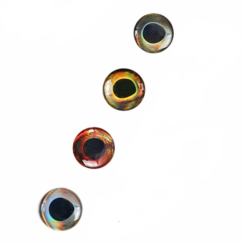 Holographic 3D 4D Fish Eyes for Fly Tying Streamers Baitfish Plastic Lure Popper DIY Epoxy Fish Eyes Fly Tying Material