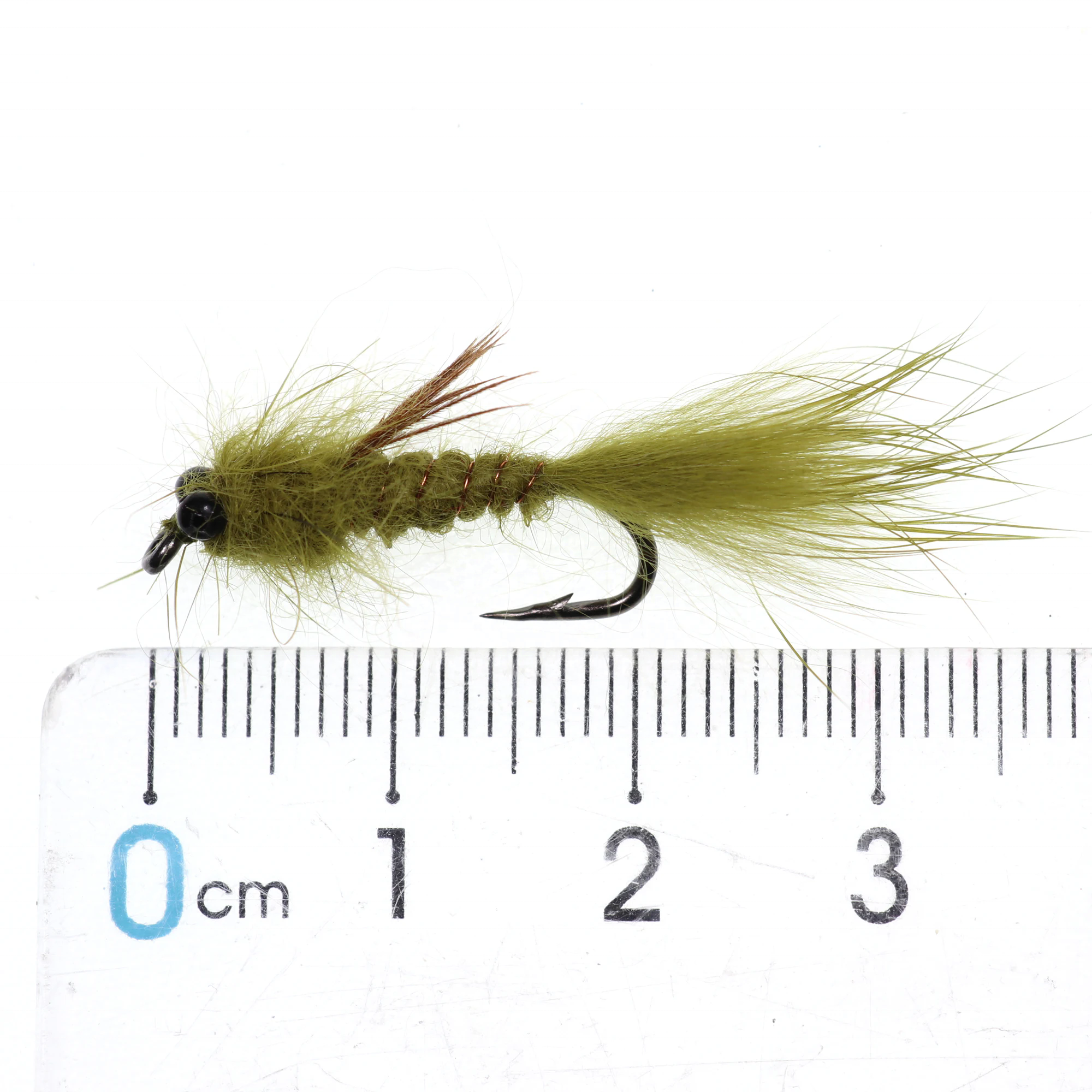 Wholesale Olive #10 Chain Head Vivid Dragon Fly Nymph Streamer Lure Trout Fly Fishing Tackle Bait Fishing Flies