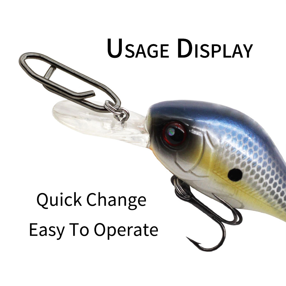 S/M/L Size Stainless Steel Quick Snap Link Fishing Lure Leaders Swivels & Snaps Connector Accessories