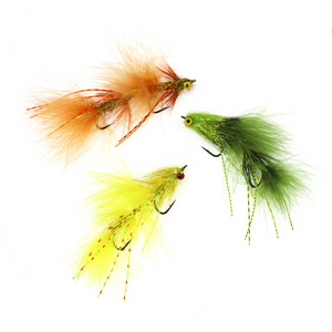 Flash and Rubber Leg Fly Fishing Articulated Circus Peanut Streamer Flies for Trout Bass Shad, Minnows, Saltwater Fishing Flies