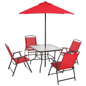 garden outdoor coffee patio balcony 6 8 camping beach folding furniture Piece Folding Dining Set