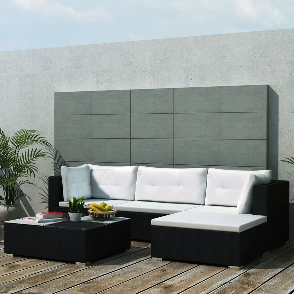 Modern Style L Shape 3 5 Pieces Outdoor Garden Sofa Rattan Wicker Furniture Corner Sofa Set loveseat