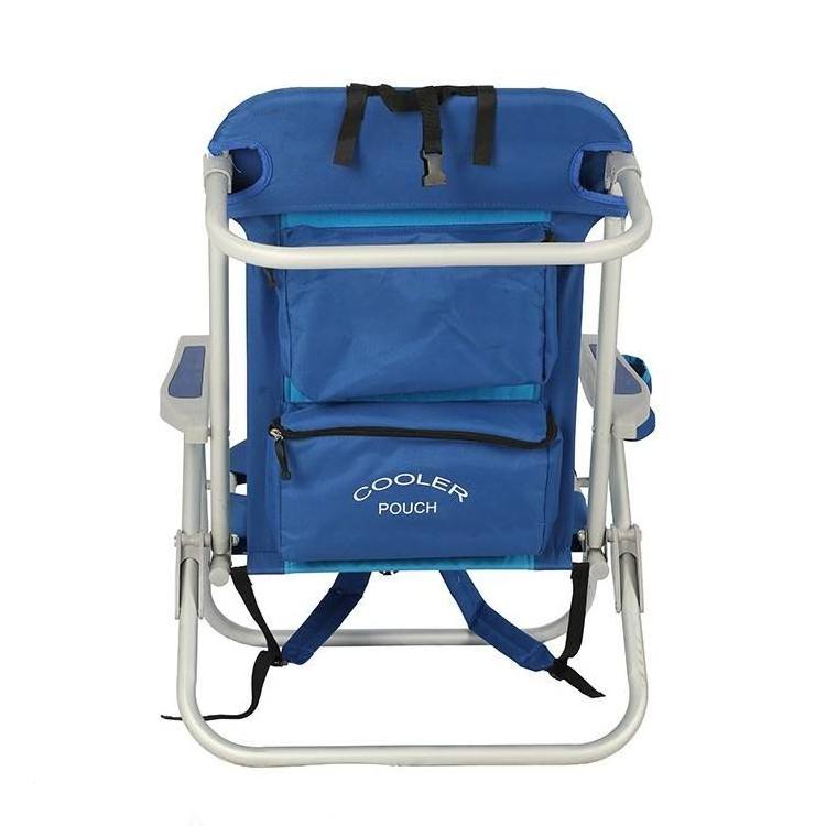 Outdoor comfortable 5-positions portable lightweight folding aluminum camping picnic beach lounge chair with cup holder