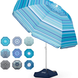 outdoor Beach  Heavy Duty Windproof Tilt with Sand Anchor & Sand Bags umbrella