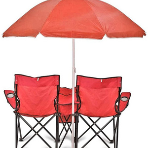 new style folding chair Picnic Double r with Umbrella Table  Beach Camping Chair / camping folding chair