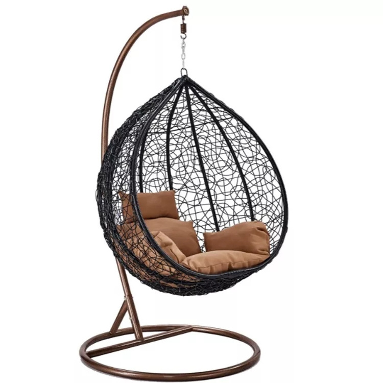 Leisure outdoor furniture garden Rattan wicker hanging patio swings egg chair hammock