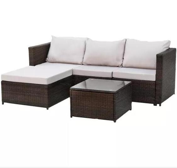 hot sale Cushion Outdoor Patio Leisure Rattan  Garden Furniture set wicker sofa