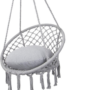 Hot moon pool balcony bistro patio Hammock Single Swing Indoor Outdoor garden  Hand-Woven Rope Swing  Hanging Chair