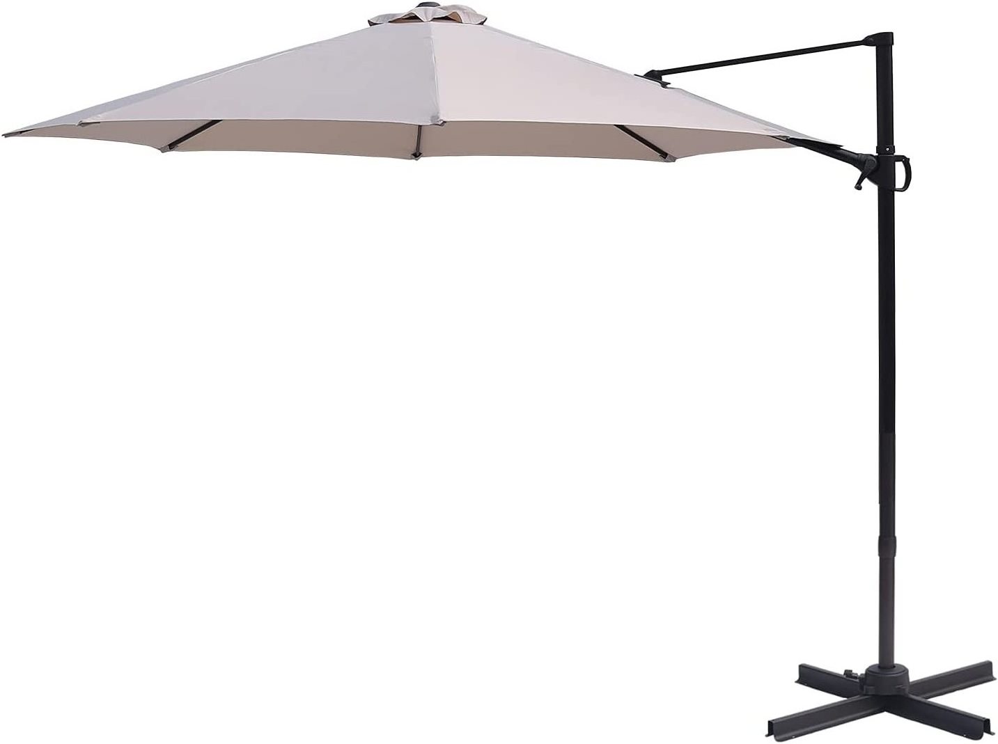 10 ft Cantilever  Outdoor Patio Umbrella with Base Stand Rotate and Tilt Mini Roma parasol garden patio aluminum