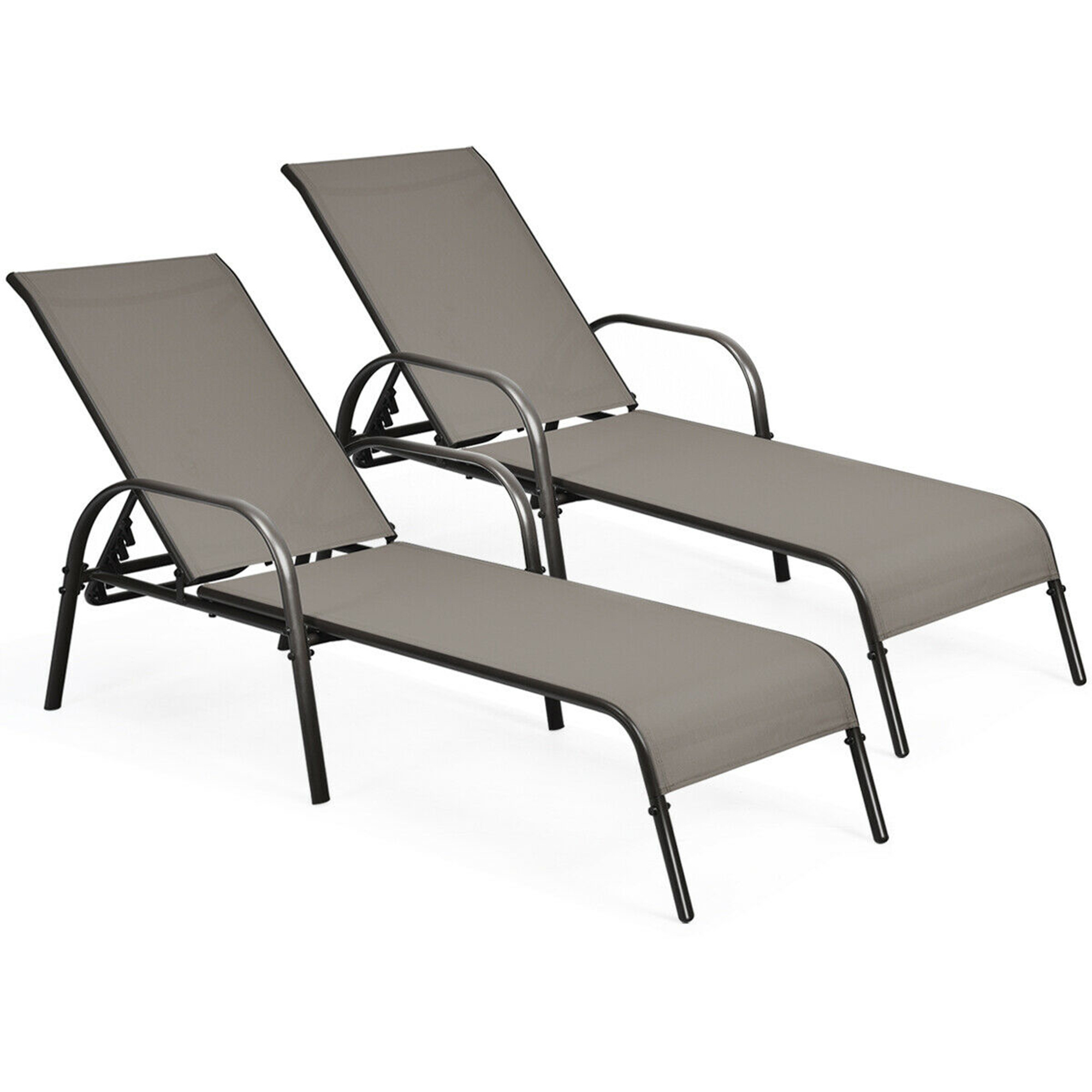 Pool bistro patio balcony Chaise Beach Chair aluminum aluminium lounge furniture Recliner sun lounger for garden Outdoor