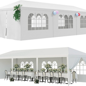 PE Gazebo Events Picnic  Tent Wedding Patio Gazebo Outdoor Carport Canopy Shade with Side Removable gazebo