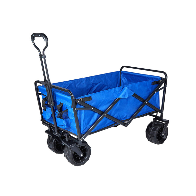 Foldable 4 Wheel   Hand Garden Collapsible Portable picnic travelling shopping outdoor Folding Cart Trolley Wagon