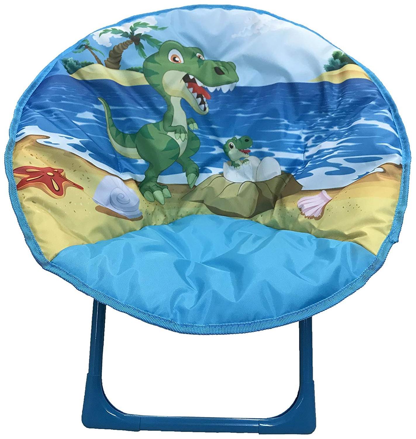 Folding Camping Moon Saucer Chair with Suede Pad  Comfortable Kids  for Indoor and Outdoor Beach