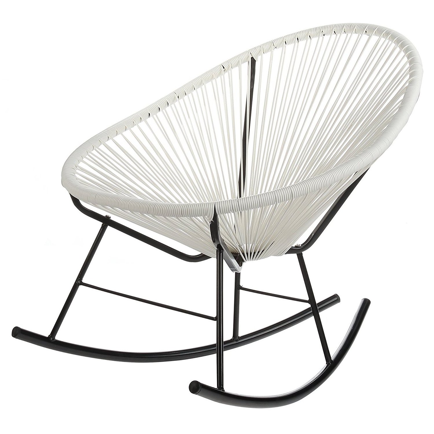 outdoor garden patio Acapulco rattan wickerBasket Rocking Chair