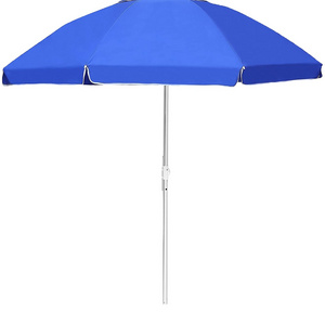 Outdoor Sunshade Integrated Sand Anchor Tilt Aluminum Pole Portable Sun Protection Wind Resistant Beach Umbrella