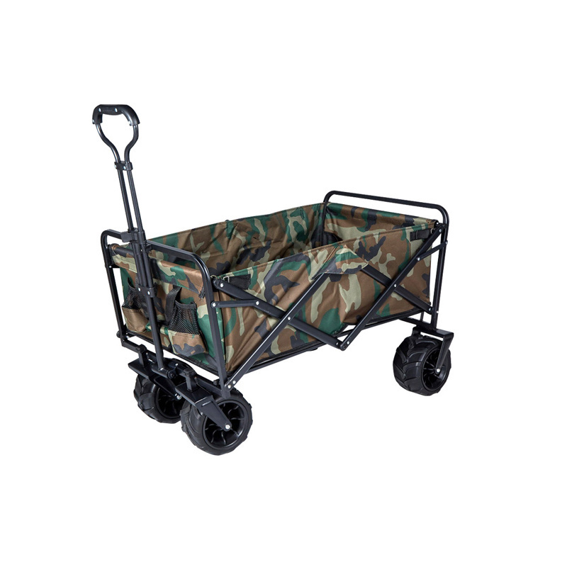 Foldable 4 Wheel   Hand Garden Collapsible Portable picnic travelling shopping outdoor Folding Cart Trolley Wagon