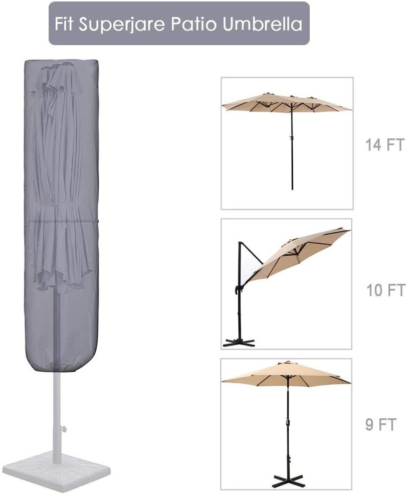 Durable Waterproof-High Quality Patio Umbrella Cover parasol Patio Umbrella Cover with Zip