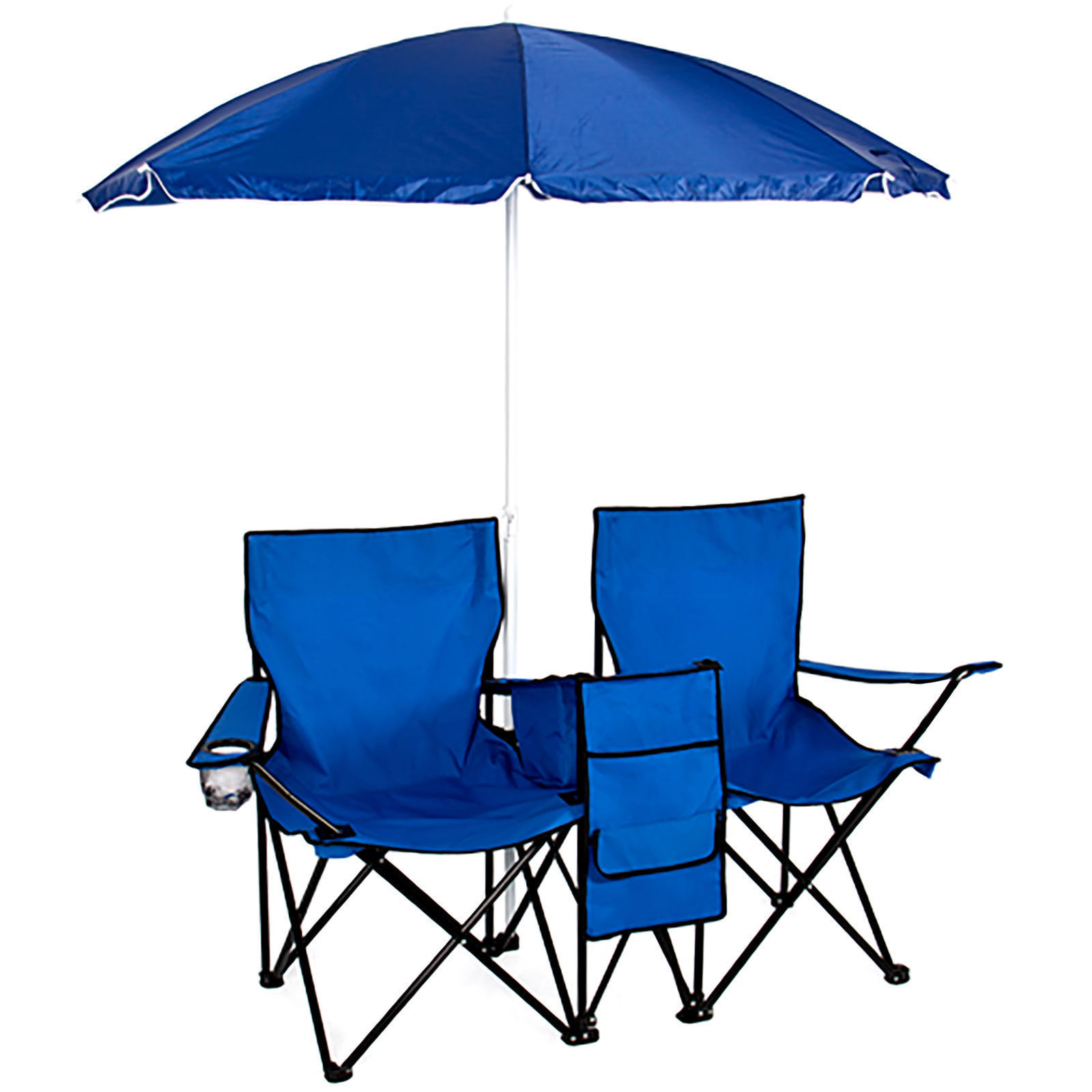 Outdoor folding chair Picnic Double r with Umbrella Table  Beach Camping Chair / camping folding chair