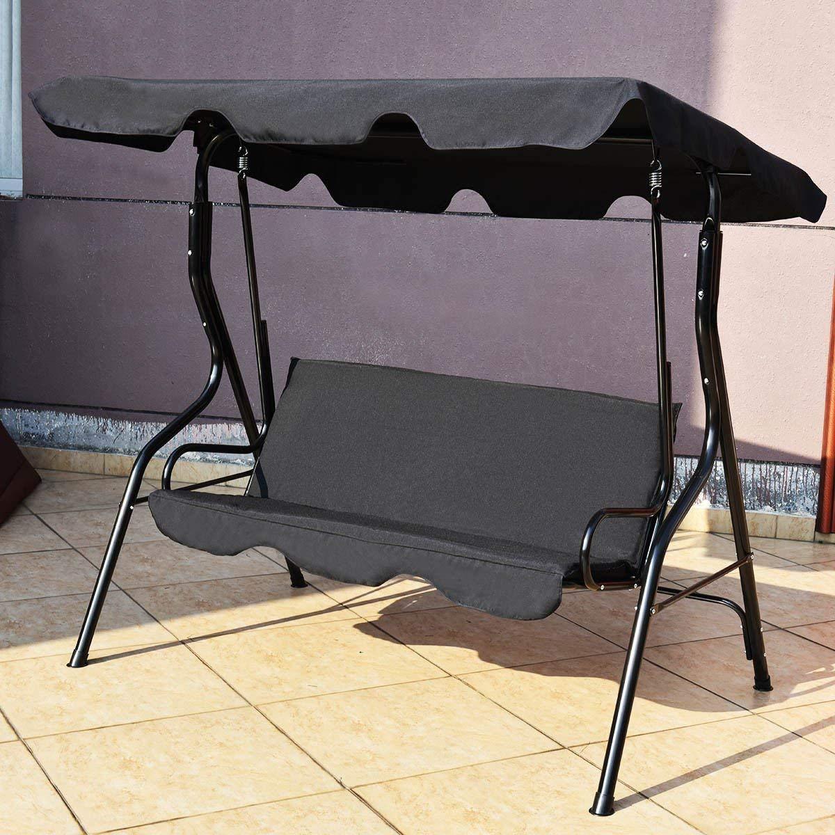 2 3 people person seat seater swing chair with sun shade canopy hammock