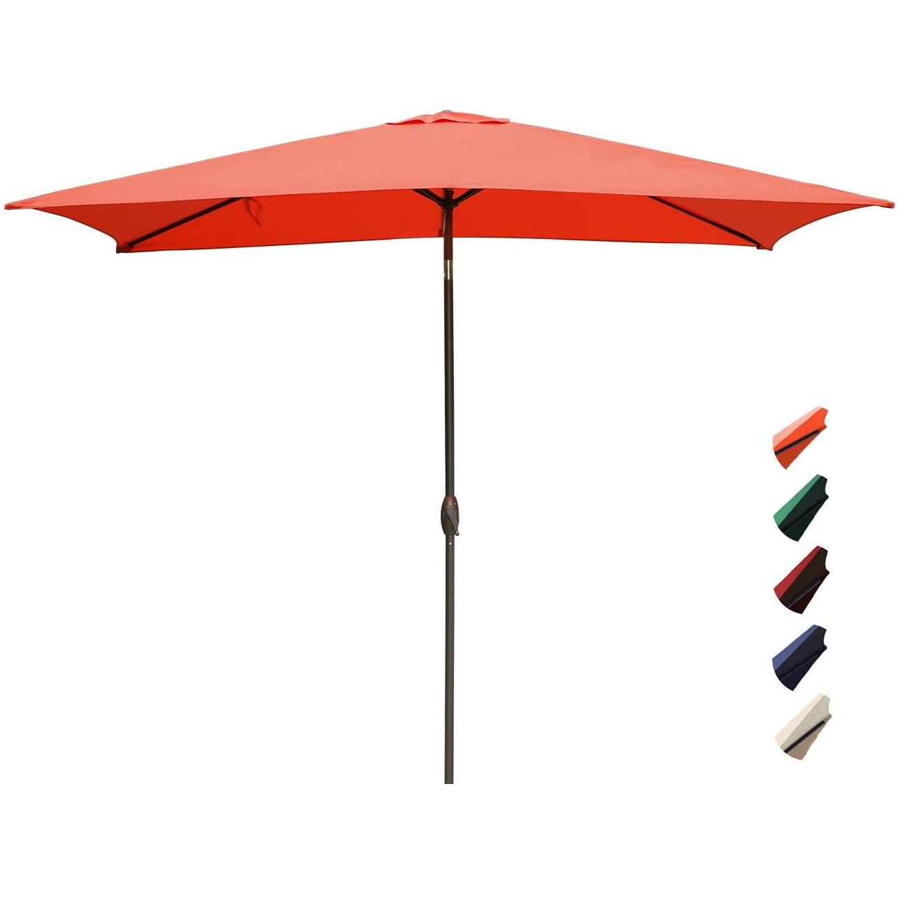 garden furniture Patio Outdoor  Market Umbrella with Push Button Tilt/Crank, 6 Ribs 10 ft Big Waterproof Sunshade