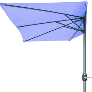 Outdoor Half Patio Umbrella Wall Balcony Half round Sunshade Market Yard Garden Parasol