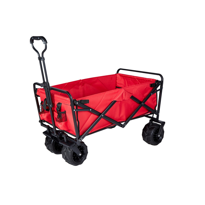 Foldable 4 Wheel   Hand Garden Collapsible Portable picnic travelling shopping outdoor Folding Cart Trolley Wagon