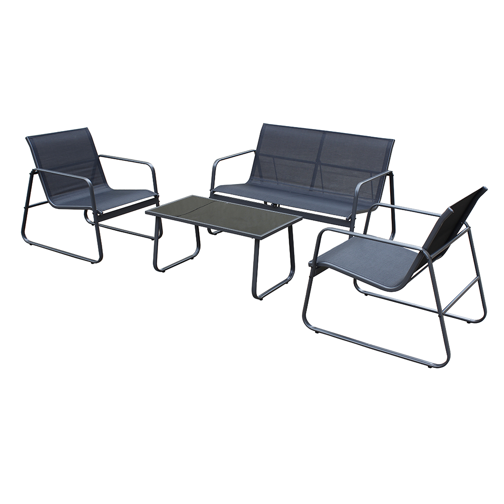 online mailbox steel patio sofa aluminum aluminium  outdoor garden 4pcs metal furniture set