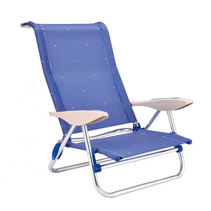 Bahama Camping Chair Aluminum Lounge Lounger Folding Foldable Beach Leisure Backrest Teslin Fishing Chair