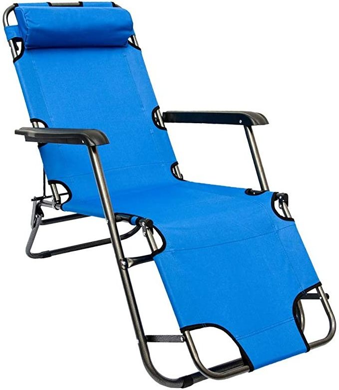 Two Positions Portable  Camping Folding Recliner Bed lounge Outdoor Used Garden Sun Beach Chair