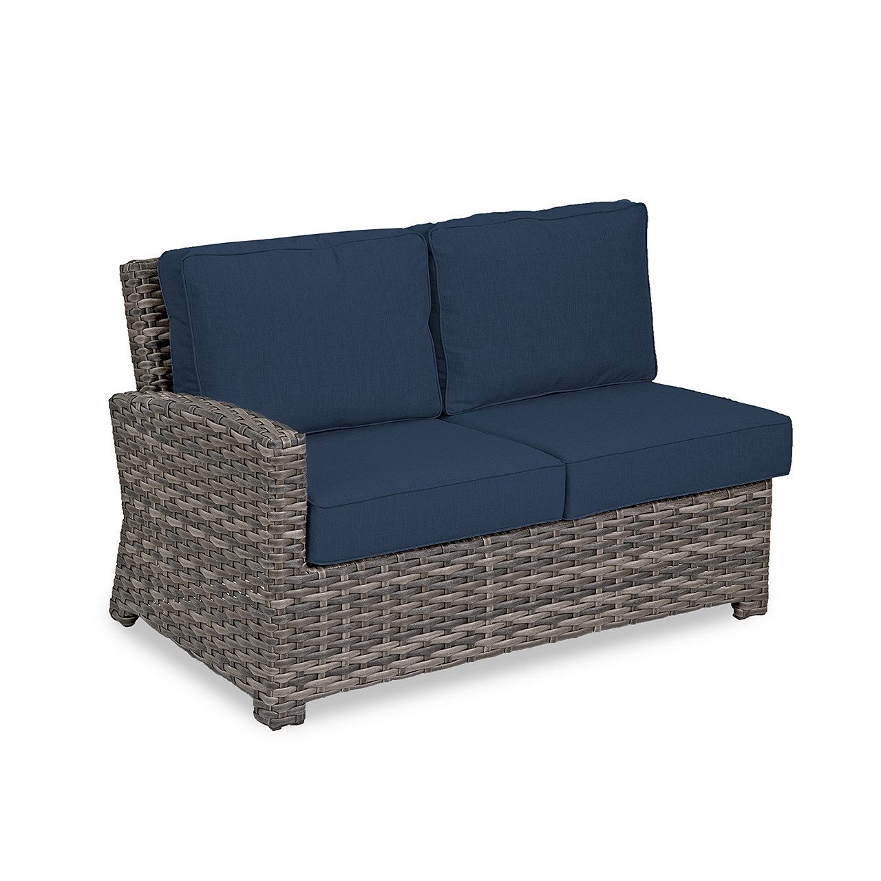 steel PE Sectional Set with Cushion coffee table Wicker  garden Sofa rattan Outdoor Furniture