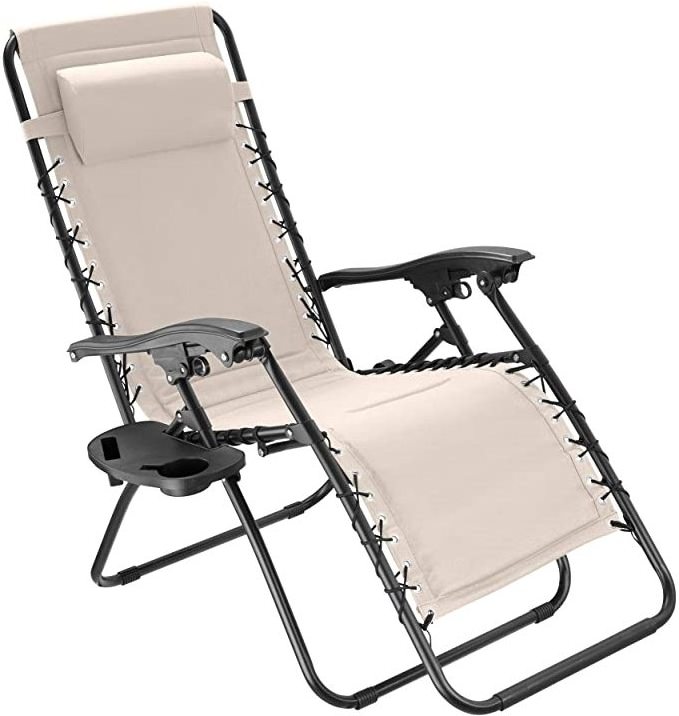 sleeping Outdoor Lounge  sunbed lounger Adjustable Folding Zero Gravity Recliner Chair