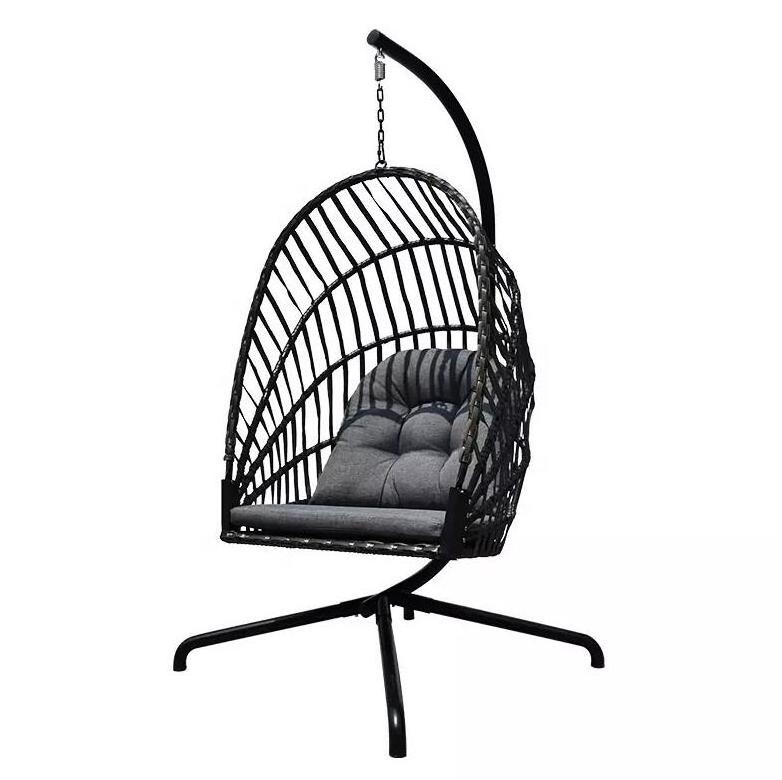 Outdoor Folding Modern Patio Wicker Hanging Swing  egg hammock rattan chair