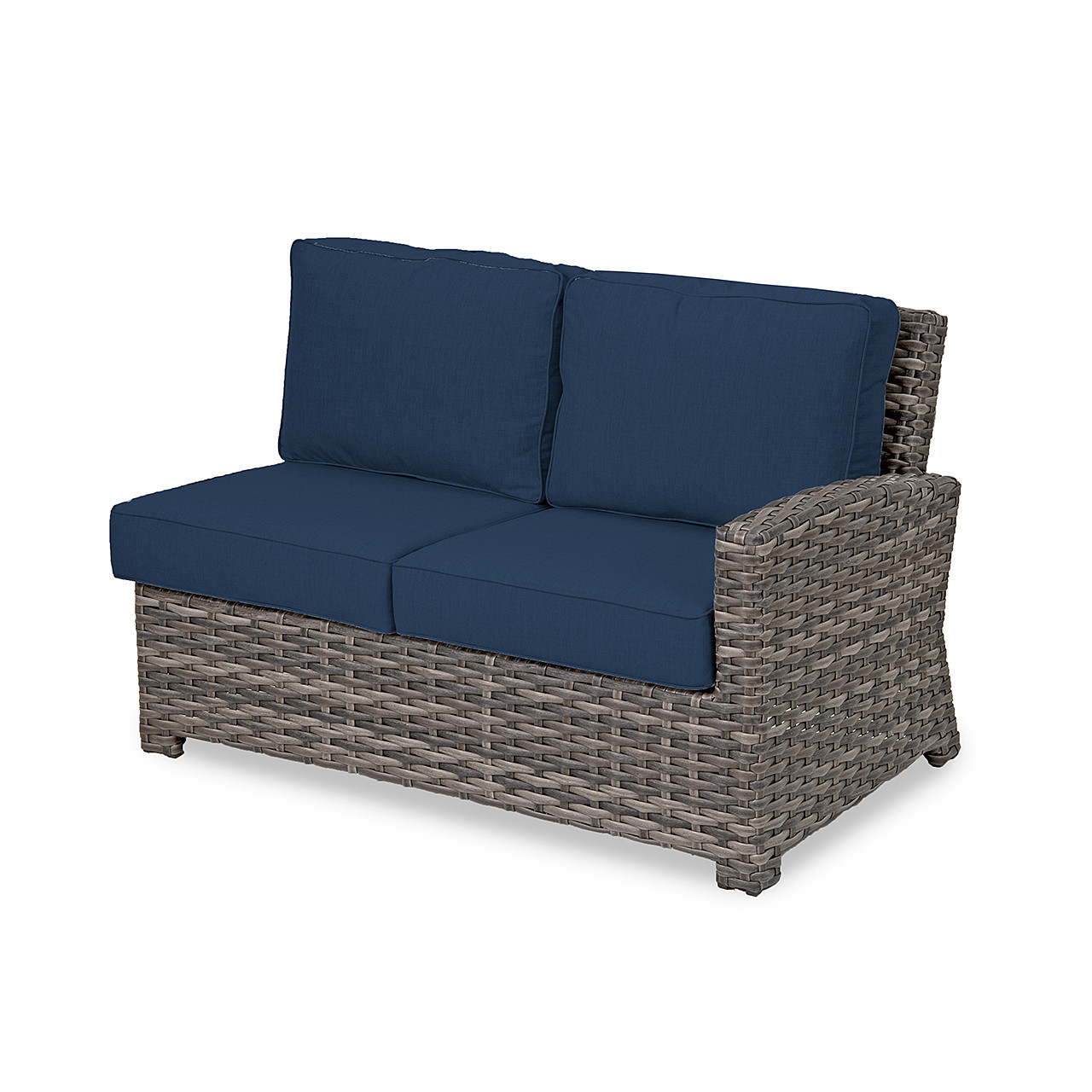 steel PE Sectional Set with Cushion coffee table Wicker  garden Sofa rattan Outdoor Furniture