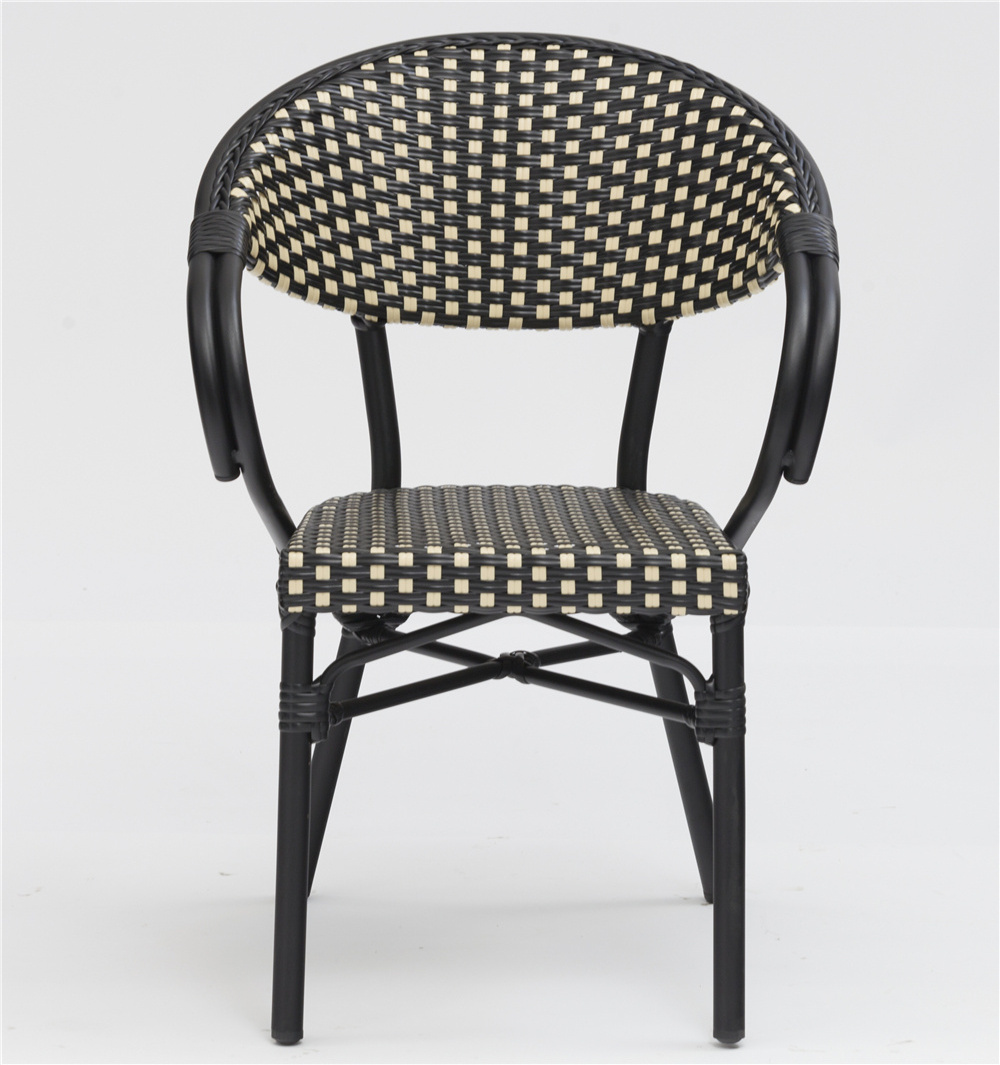 Outdoor Furniture Aluminum Frame Coloured aluminium woven rattan dining outdoor chairs