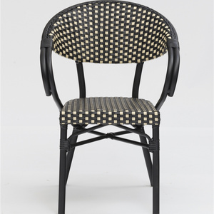 Outdoor Furniture Aluminum Frame Coloured aluminium woven rattan dining outdoor chairs