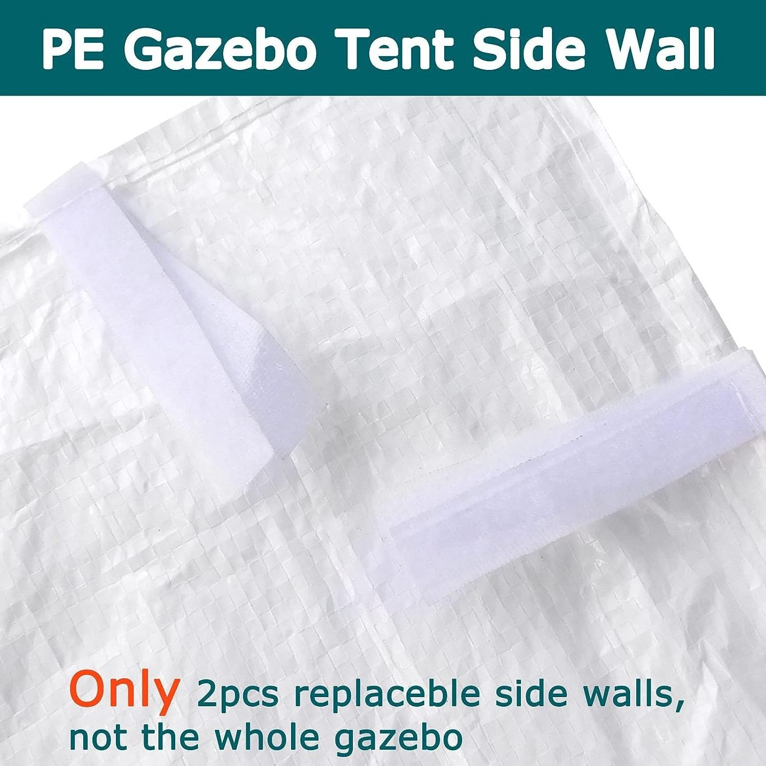 Sustainable 2pcs sidewalls fit for 10x10 gazebo,pavilion side panels with transparent windows, sidewalls fit for pou up canopy