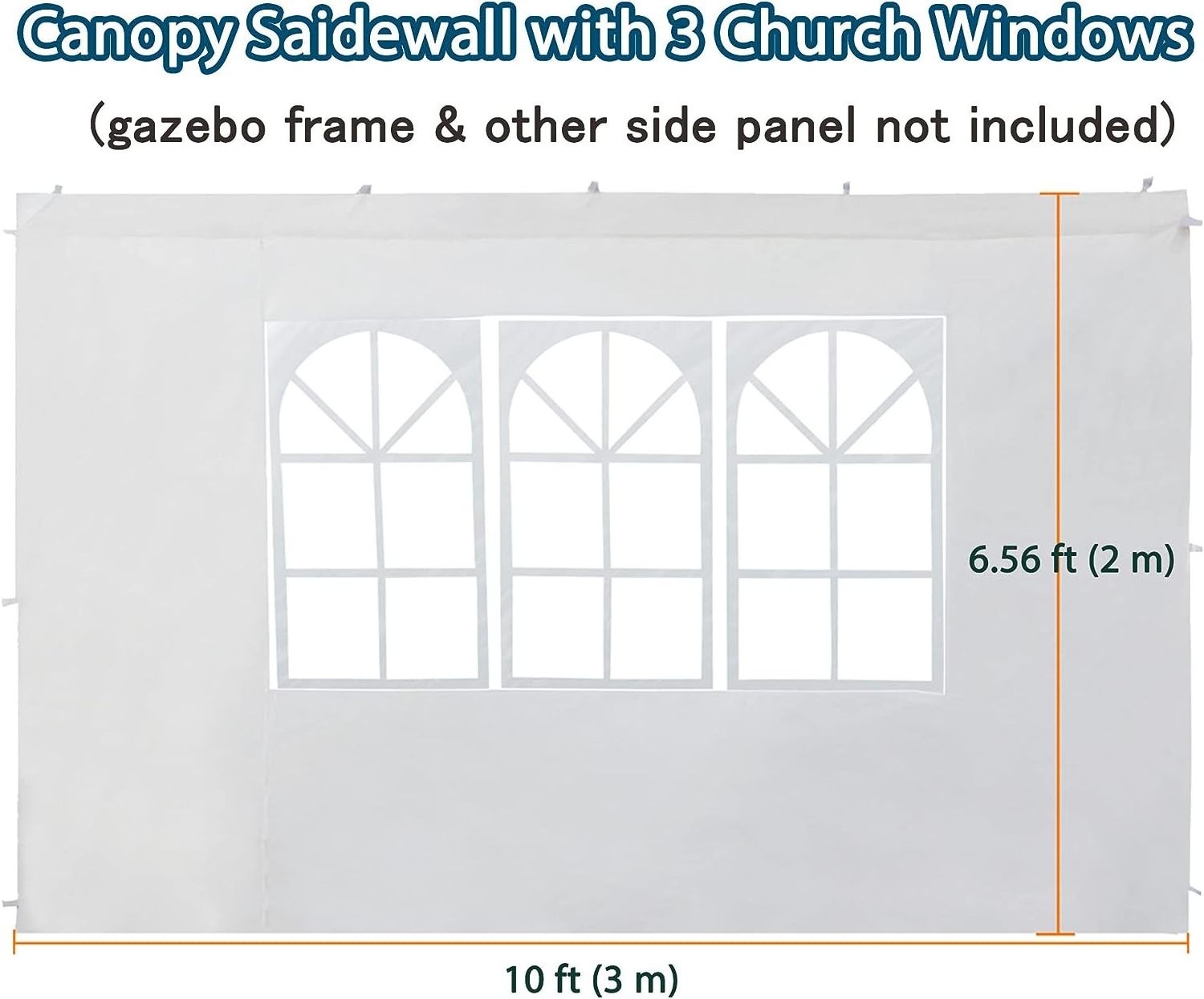 Sustainable 2pcs sidewalls fit for 10x10 gazebo,pavilion side panels with transparent windows, sidewalls fit for pou up canopy